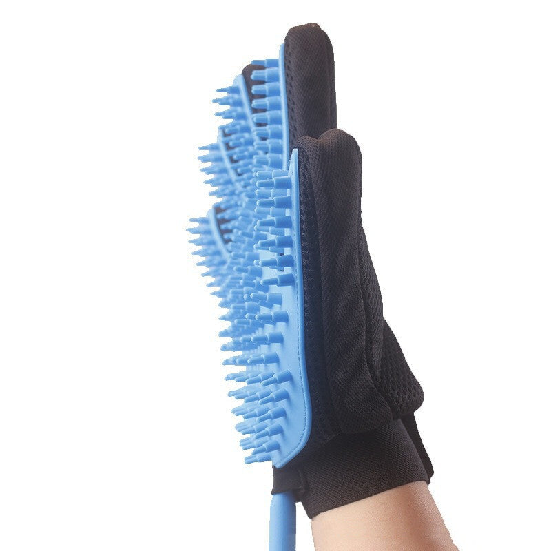 Transform Bath Time with the Pet Five-Finger Shower Massage Bathing Glove Brush