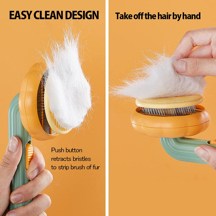 Transform Grooming Time with Our Pet Self-Cleaning Slicker Brush