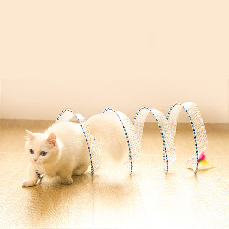 Unleash the Fun with the Pet Foldable Tunnel Storage Toy Interactive Play Tunnel
