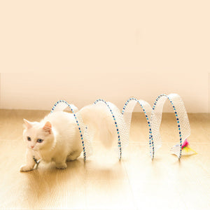 Unleash the Fun with the Pet Foldable Tunnel Storage Toy Interactive Play Tunnel